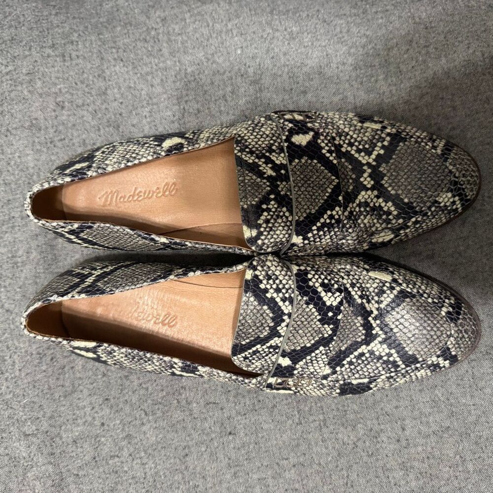 Madewell The Alex Loafer in Snake Embossed Leather women’s size 8.5